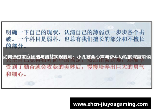 如何通过家庭团结与智慧实现胜利：小孔塞桑心声与奋斗历程的深度解读